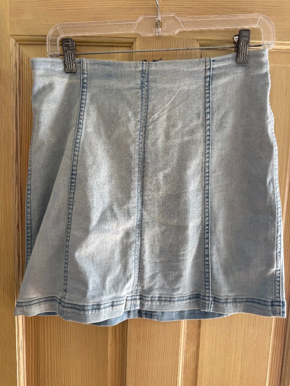 Free People Denim Mini Skirt | Light Wash | Size 10